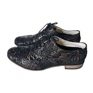 Zapato Oxfords Black Gold Size Women’s 39